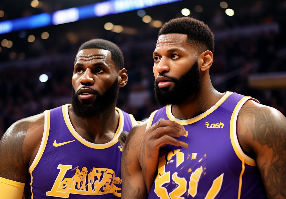 NBA常规赛洛杉矶湖人队对决金州勇士队：詹姆斯领衔湖人迎战库里率领勇士